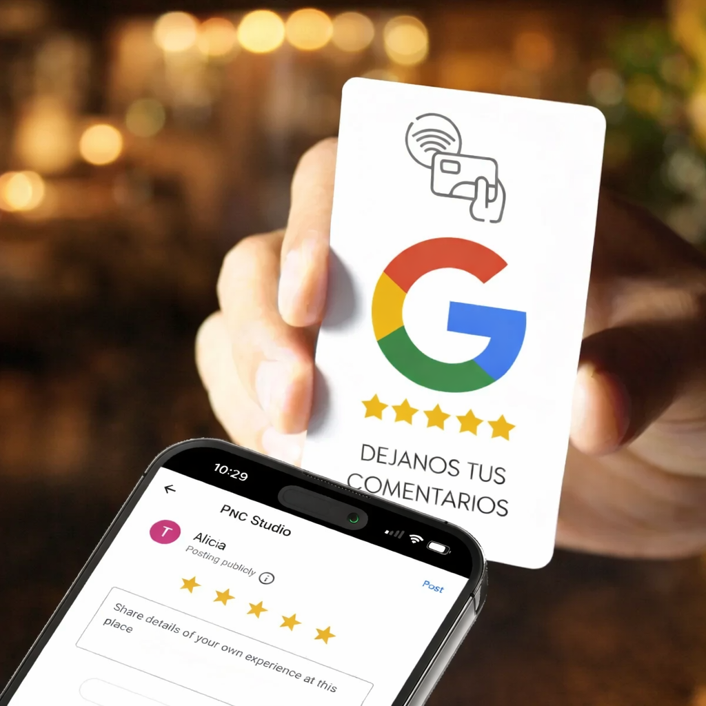 TARJETA PARA REVIEWS DE GOOGLE